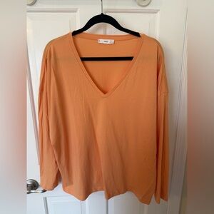 Mango Women’s  Long Sleeve V-Neck Top
